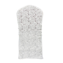 Reador Détaillant 100 Rosette White Flower Spandex Parti Chaise Couvre la décoration de mariage
